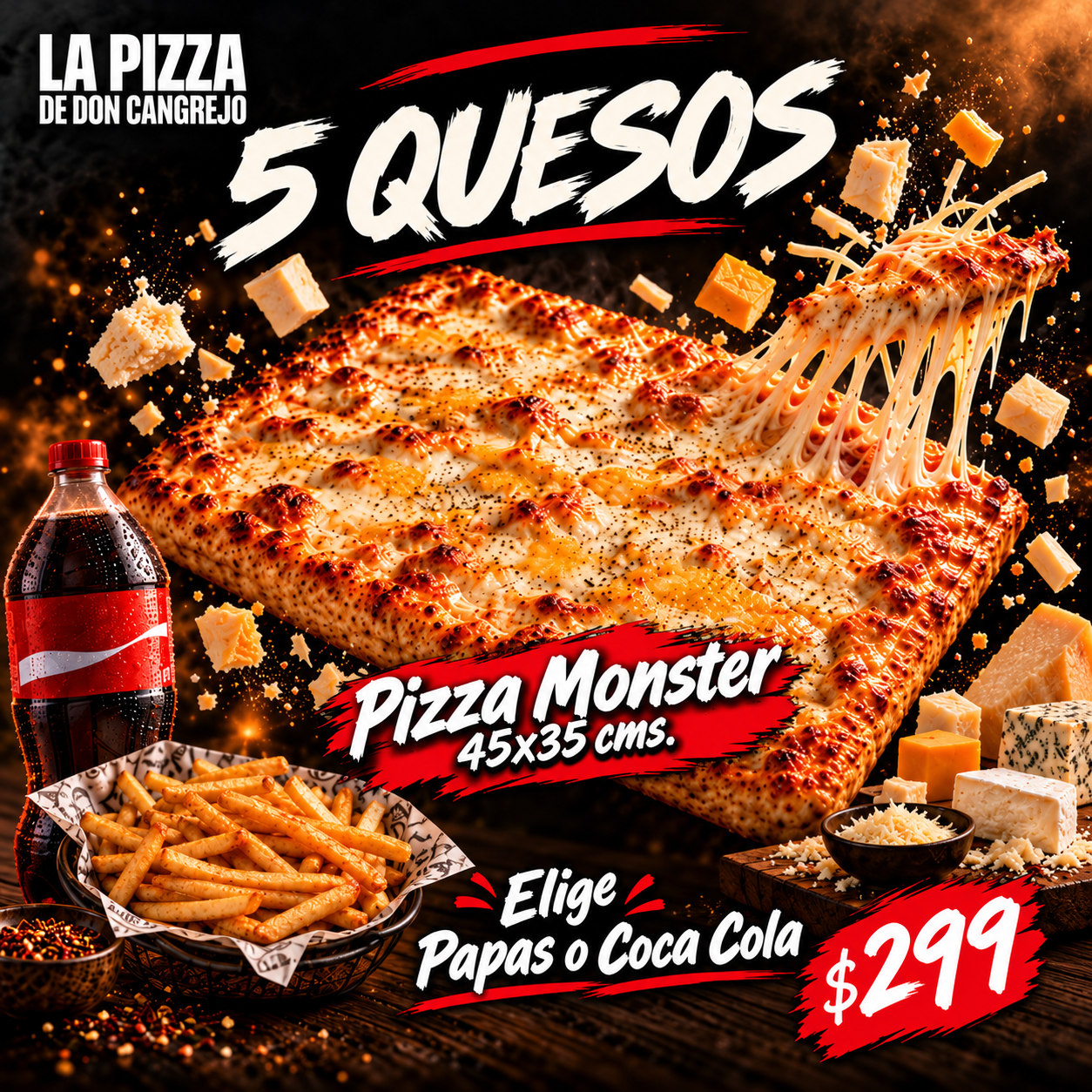 Promo Monster · Cinco Quesos